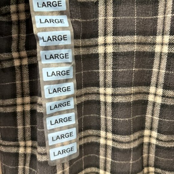 Axel Plaid Flannel Front Button Long Sleeve Shirt -NWOT-Large-missing 2 buttons - Picture 4 of 5